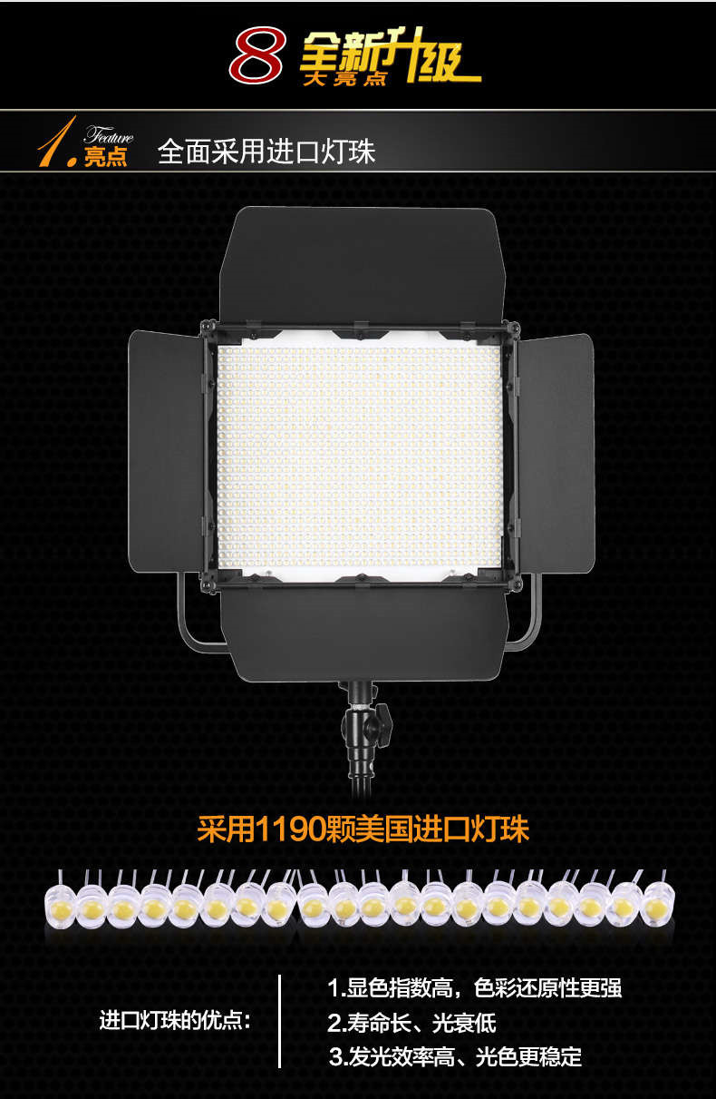 Tolifo圖立方GK-1190SB極光LED影視燈75W雙調(diào)光 Tolifo圖立方GK-1190SB極光LED影視燈75W雙調(diào)光