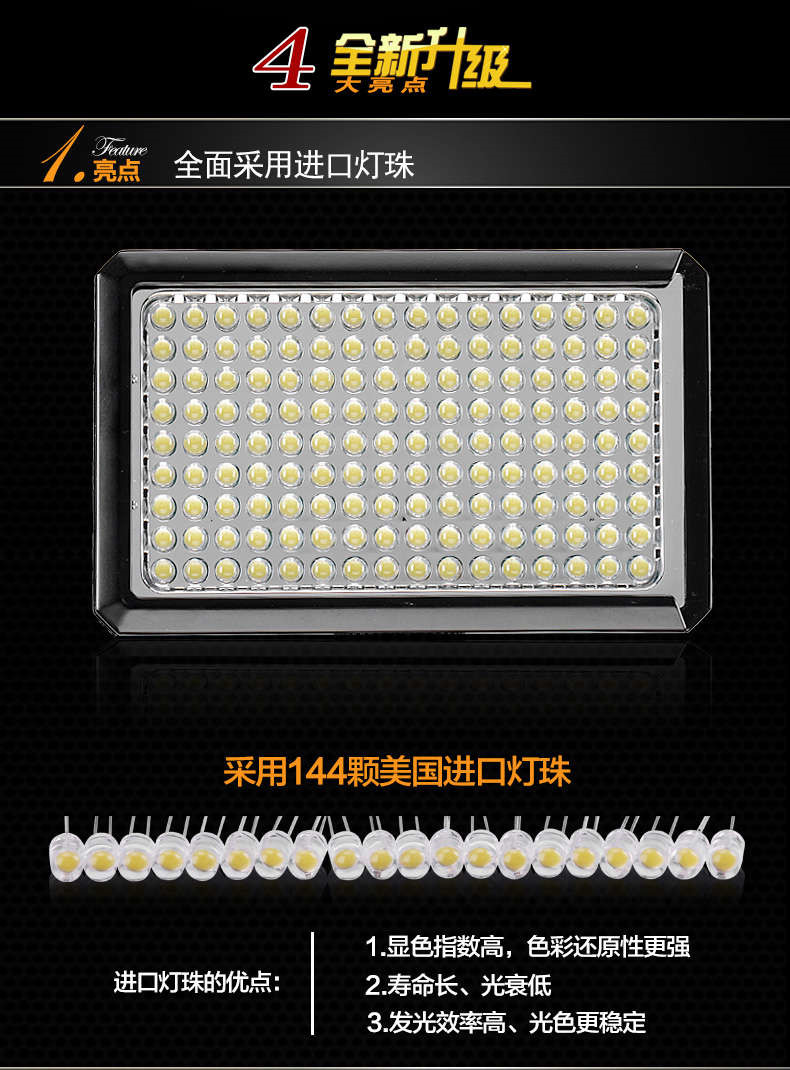 Tolifo圖立方PT-144魅影LED機(jī)頂補(bǔ)光燈144顆燈珠 Tolifo圖立方PT-144魅影LED機(jī)頂補(bǔ)光燈144顆燈珠