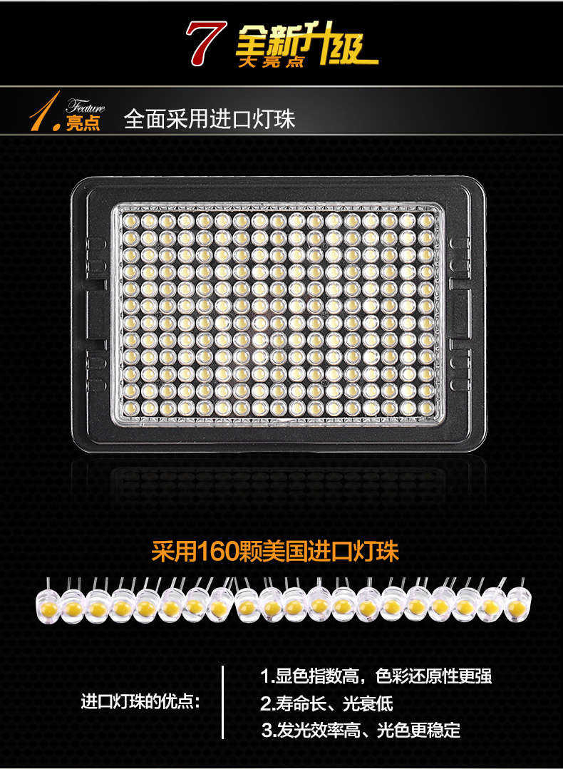 Tolifo圖立方PT-C-160S魅影LED機頂補光燈單調光 Tolifo圖立方PT-C-160S魅影LED機頂補光燈單調光